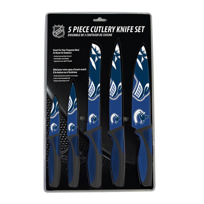 The Sports Vault Vancouver Canucks Knife Set - Kitchen - 5 Pack -