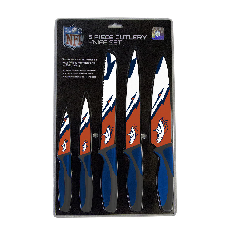 Denver Broncos Knife Set - Kitchen - 5 Pack