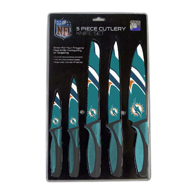 Miami Dolphins Knife Set - Kitchen - 5 Pack