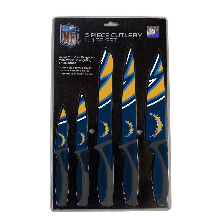 Los Angeles Chargers Knife Set Kitchen 5 Pack