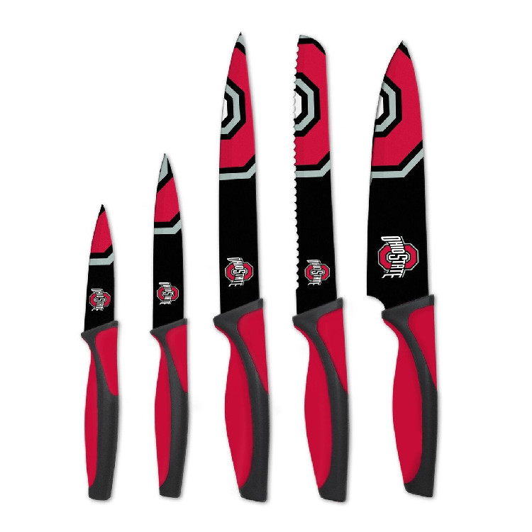 Ohio State Buckeyes Knife Set Kitchen 5 Pack