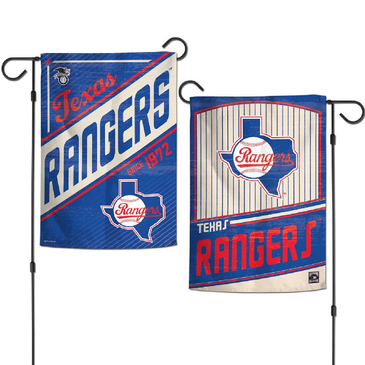 Texas Rangers Flag 12x18 Garden Style 2 Sided Cooperstown