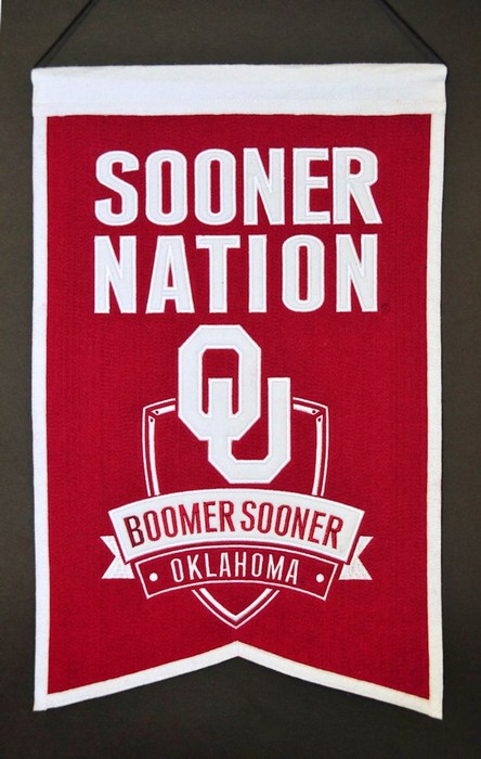 Oklahoma Sooners Banner 14x22 Wool Nations