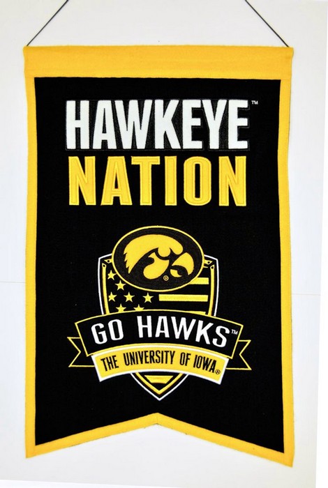 Iowa Hawkeyes Banner 14x22 Wool Nations