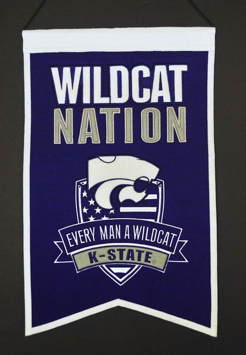 Kansas State Wildcats Banner 14x22 Wool Nations