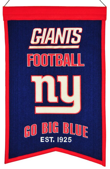 New York Giants Banner 14x22 Wool Franchise