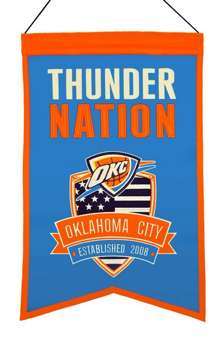Oklahoma City Thunder Banner 14x22 Wool Nations