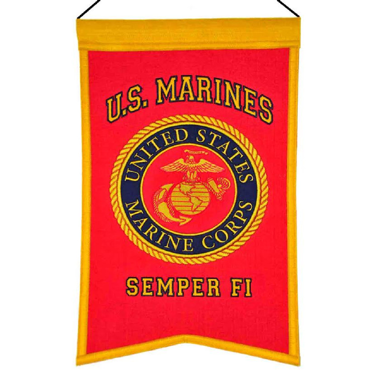 US Marines Banner 14x22 Wool Nations