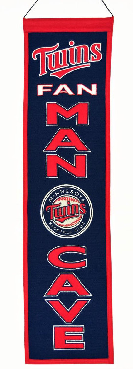 Minnesota Twins Banner 8x32 Wool Man Cave