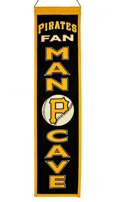 Pittsburgh Pirates Banner 8x32 Wool Man Cave