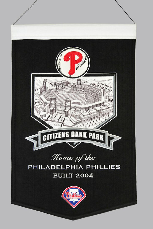 Philadelphia Phillies Banner 15x24 Wool Stadium Citizens Bank Park