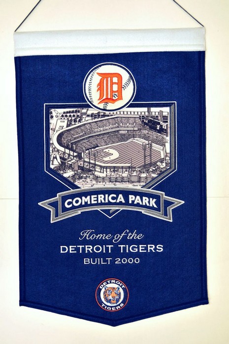 Detroit Tigers Banner 15x24 Wool Stadium Comerica Park