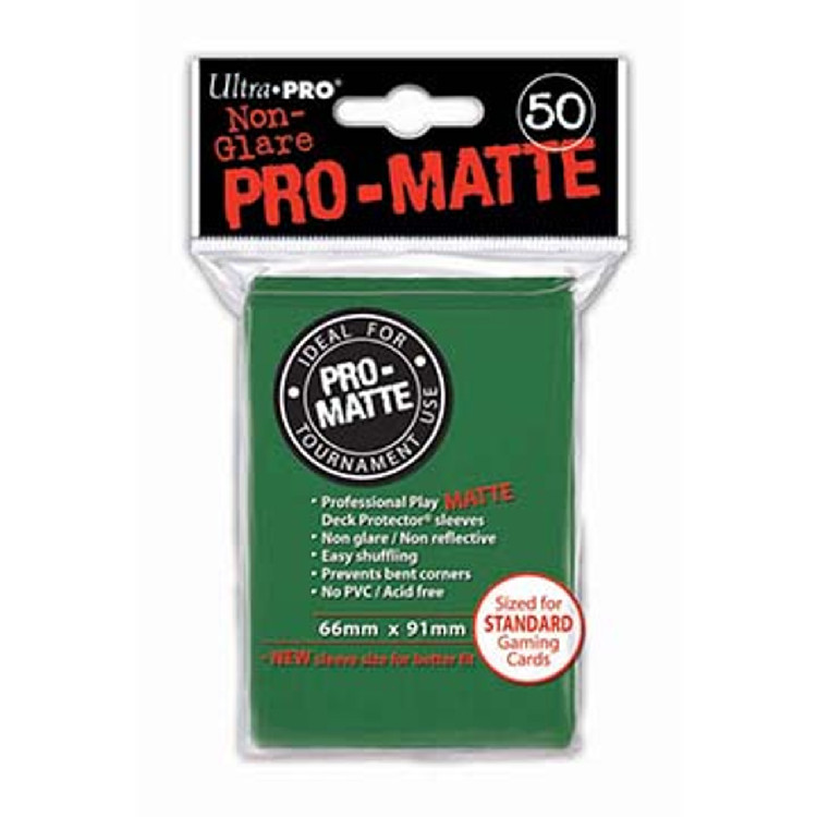 Deck Protectors - Pro-Matte - Green (One Pack of 50)