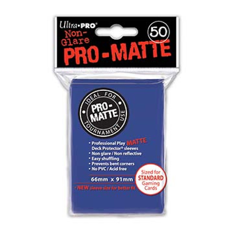 Deck Protectors - Pro-Matte - Blue (One Pack of 50)