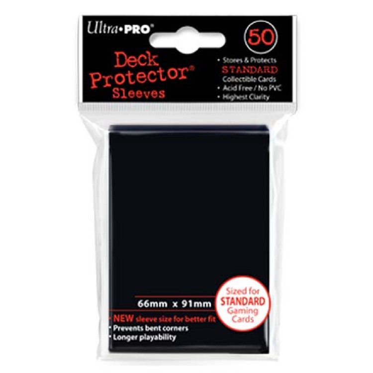 Deck Protectors - Solid - Black (One Pack of 50)