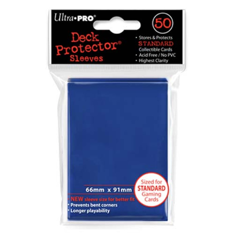 Deck Protectors - Solid - Blue (One Pack of 50)