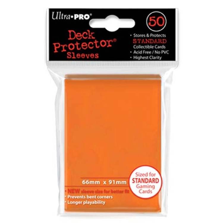 Deck Protectors - Solid - Orange (One Pack of 50)