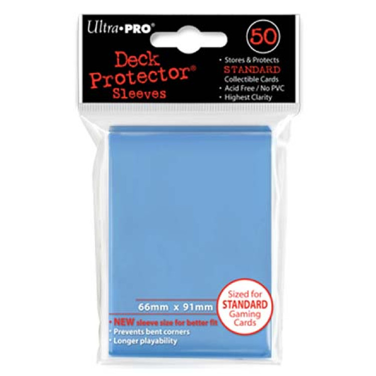 Deck Protectors - Solid - Light Blue (One Pack of 50)