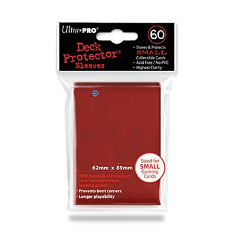 Deck Protectors - Small Size - Red (One Pack of 60)