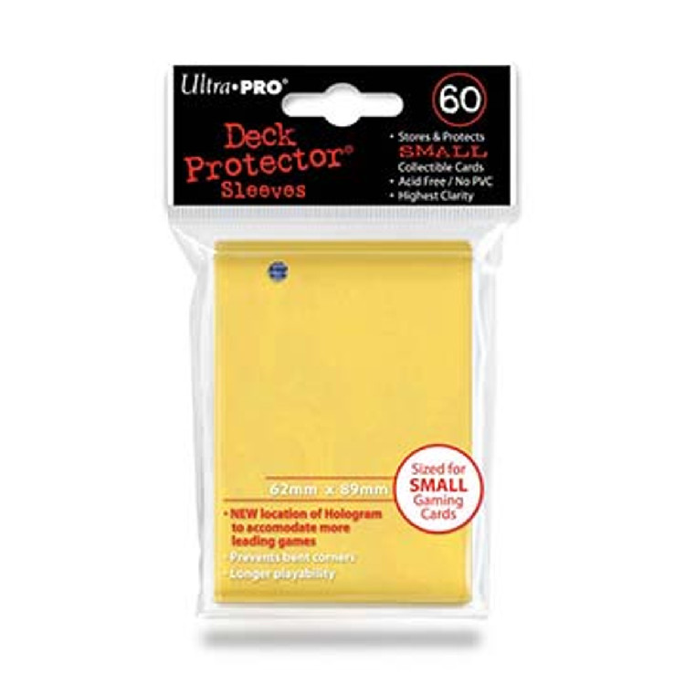Deck Protectors - Small Size - Yellow (One Pack of 60)