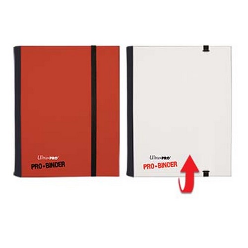 Ultra Pro Ultra Pro - 4 Pocket Flip Pro Binder - White/Red