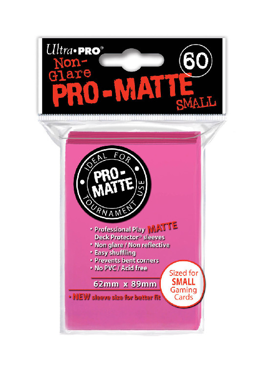 Deck Protector - Pro-Matte Small Size - Bright Pink (10 packs of 60)