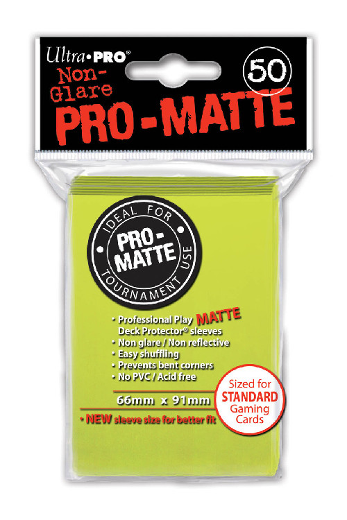 Deck Protectors - Pro-Matte - Bright Yellow (One Pack of 50)