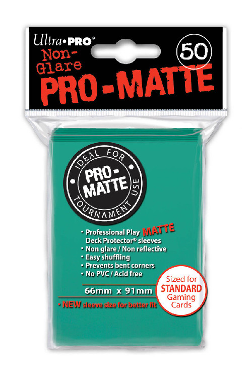 Deck Protectors - Pro-Matte - Aqua (One Pack of 50)