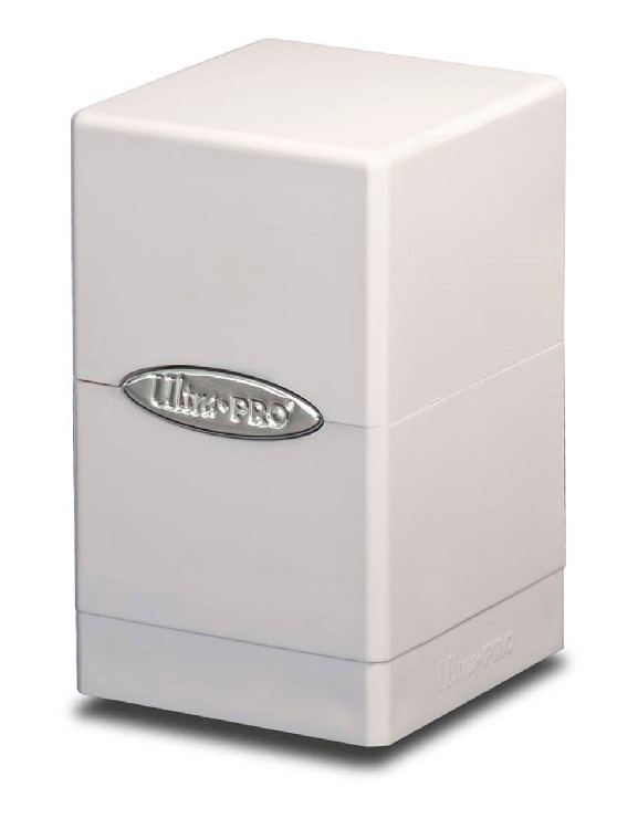 Satin Tower Deck Box - White