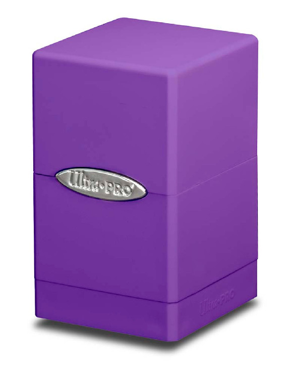 Satin Tower Deck Box - Purple