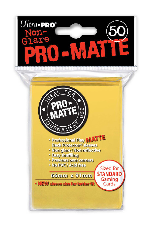 Deck Protectors - Pro-Matte - Yellow (One Pack of 50)