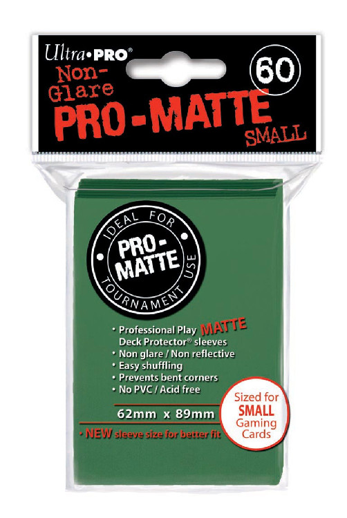 Deck Protectors - Pro Matte - Small Size - Green (One Pack of 60)