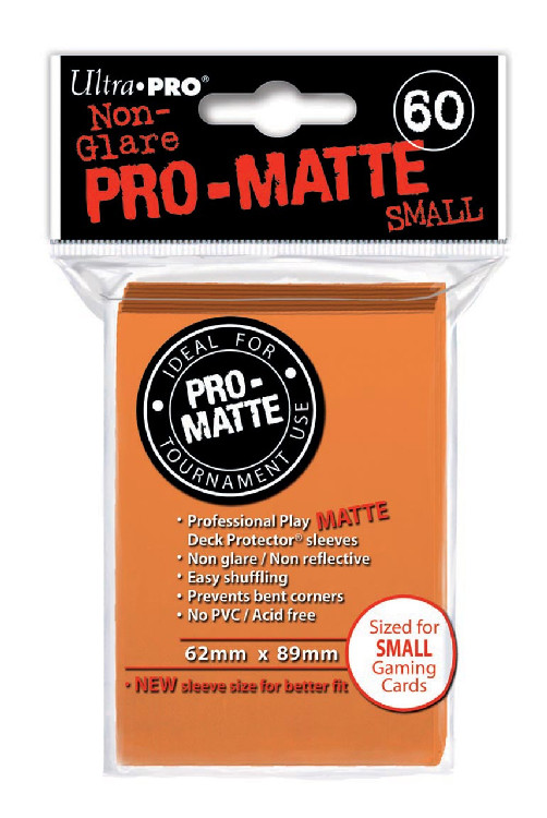 Deck Protectors - Pro Matte - Small Size - Orange (One Pack of 60)