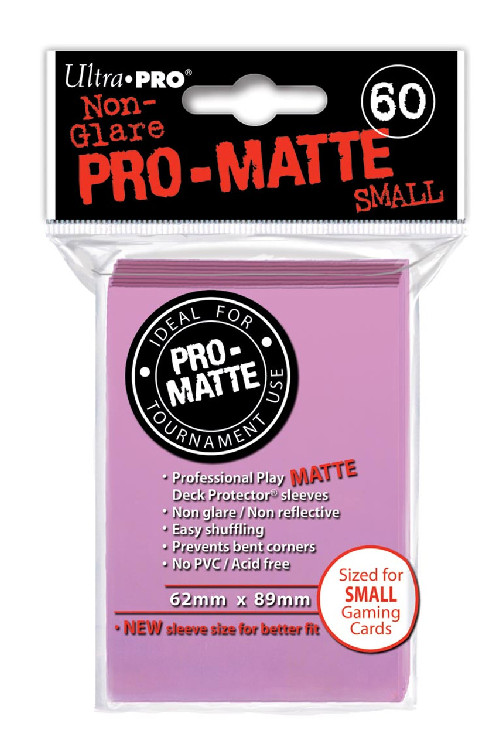 Deck Protectors - Pro Matte - Small Size - Pink (One Pack of 60)