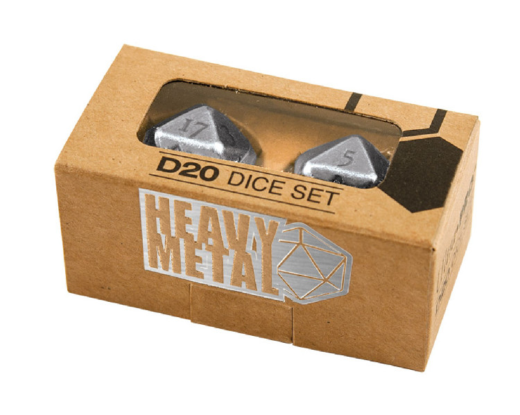 Ultra Pro Dice - D20 2 Dice Set Chrome