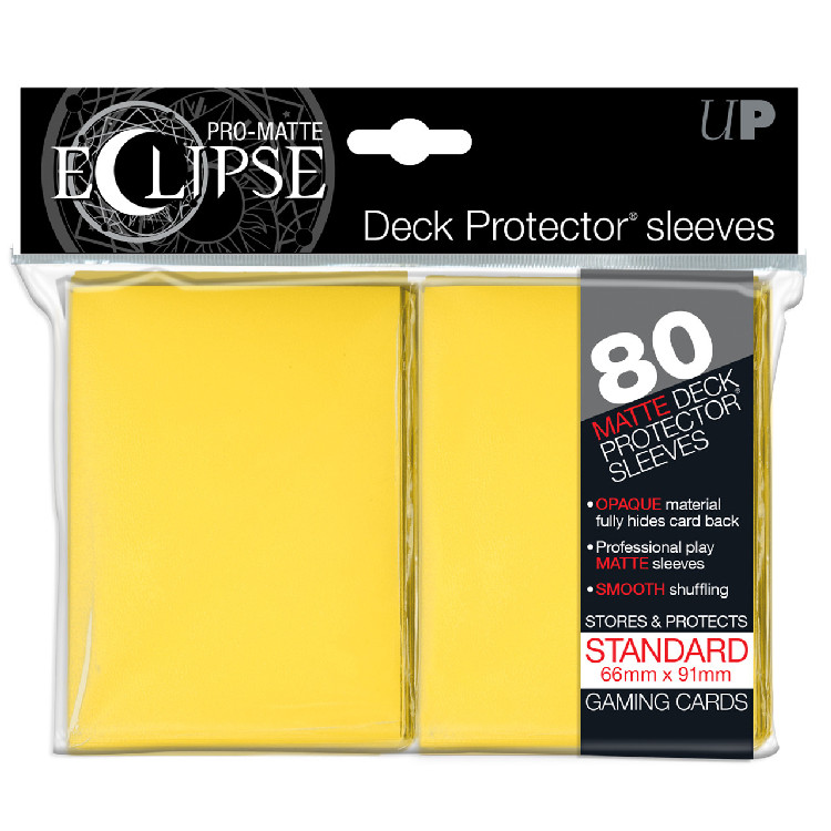 Deck Protectors - Pro Matte - Eclipse Yellow - Pack of 80