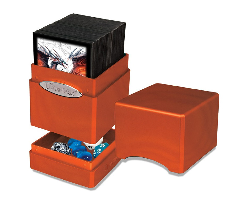 Satin Tower Deck Box - Pumpkin