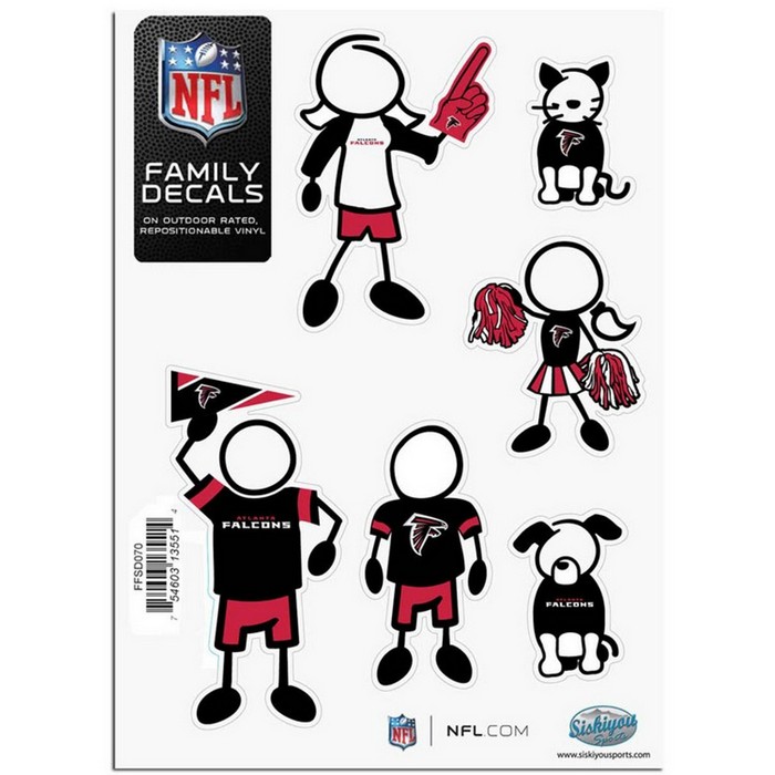 Atlanta Falcons Decal 5x7 Family Sheet