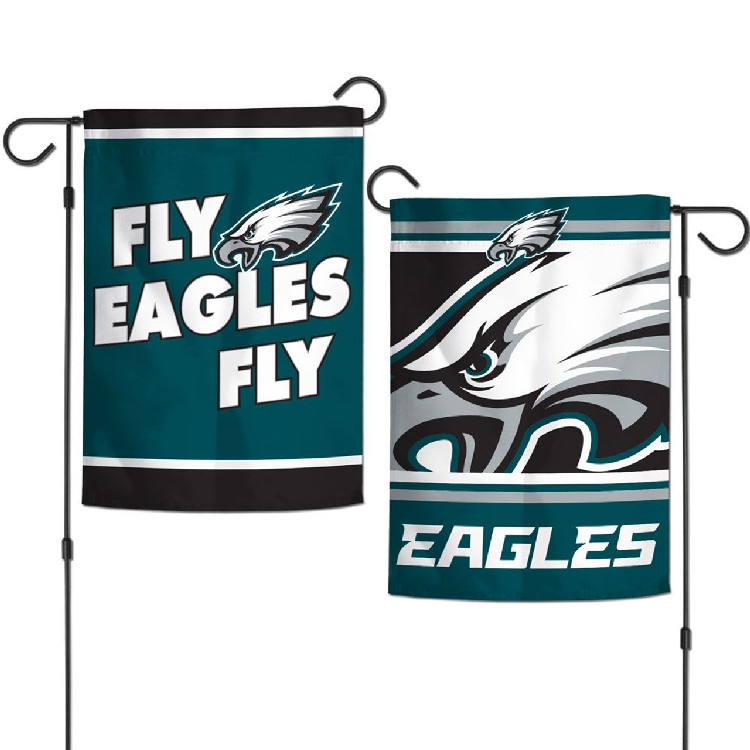 Philadelphia Eagles Flag 12x18 Garden Style 2 Sided Slogan Design