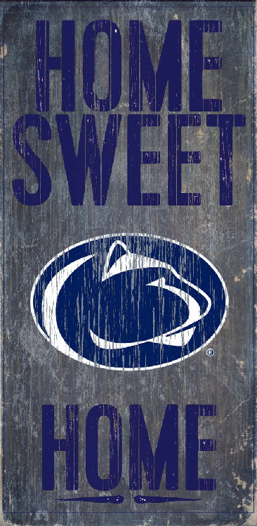 Penn State Nittany Lions Wood Sign - Home Sweet Home 6"x12"