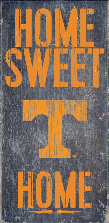 Tennessee Volunteers Wood Sign - Home Sweet Home 6"x12"