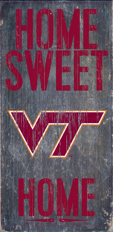 Virginia Tech Hokies Wood Sign - Home Sweet Home 6x12