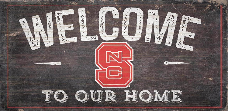 North Carolina State Wolfpack Sign Wood 6x12 Welcome To Our Home Design