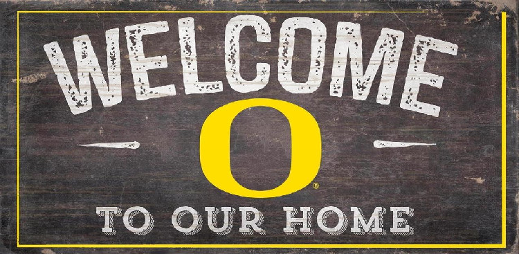 Oregon Ducks Sign Wood 6x12 Welcome To Our Home Design