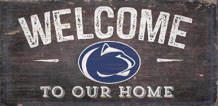 Penn State Nittany Lions Sign Wood 6x12 Welcome To Our Home Design