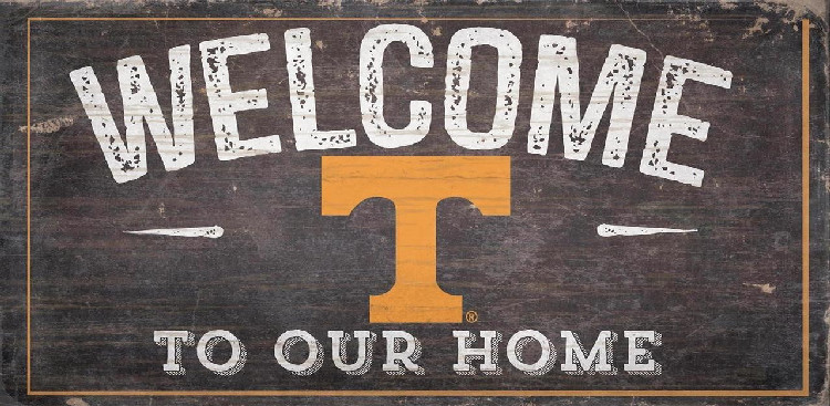 Tennessee Volunteers Sign Wood 6x12 Welcome To Our Home Design