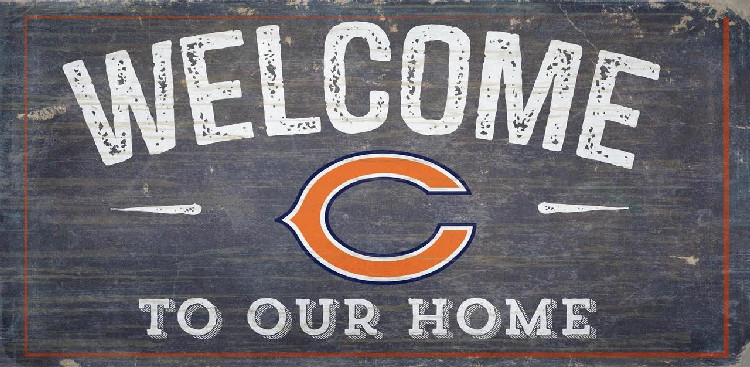 Chicago Bears Sign Wood 6x12 Welcome To Our Home Design