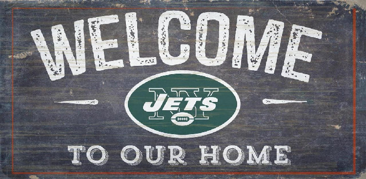 New York Jets Sign Wood 6x12 Welcome To Our Home Design