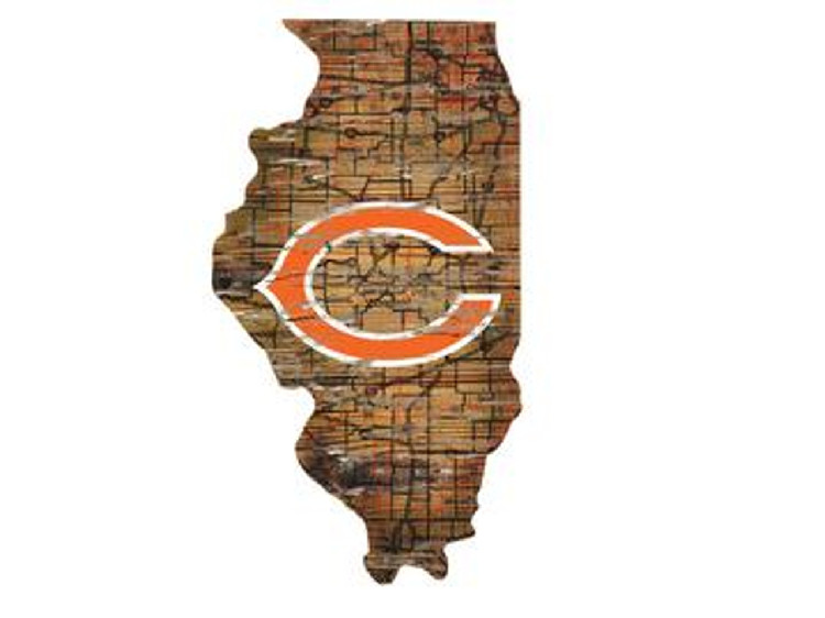 Chicago Bears Wood Sign - State Wall Art