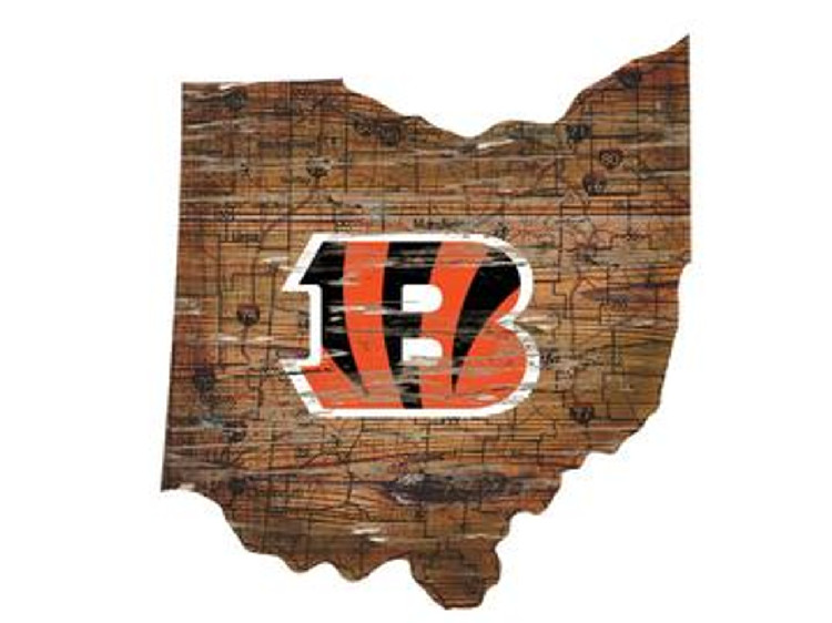 Cincinnati Bengals Wood Sign - State Wall Art